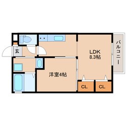 学園前駅 徒歩9分 1階の物件間取画像